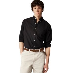 J.Crew Secret Wash Slim Fit Black Button Down Shirt Size M